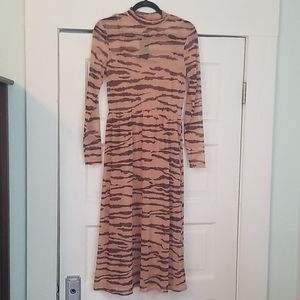 NEW Tiger Print High Neck Dress